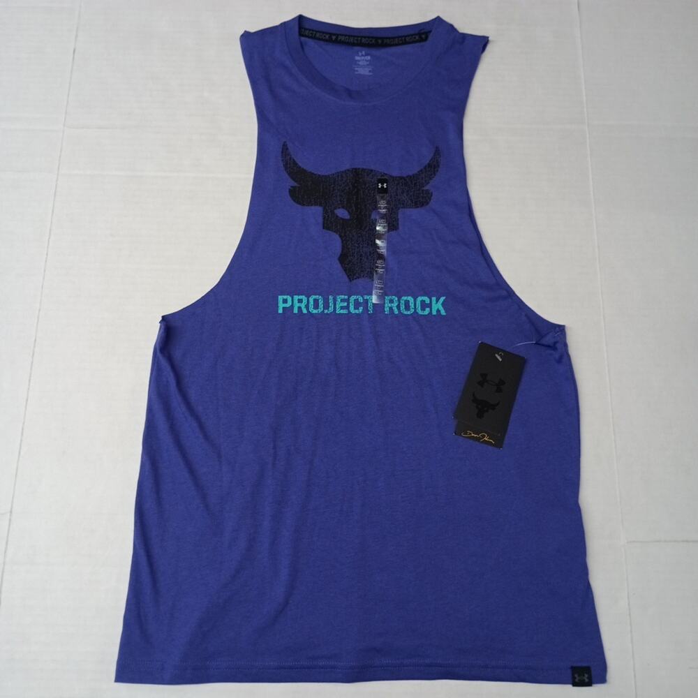 Under‎ Armour Project Rock Brahma Bull Tank Men Size S Purple